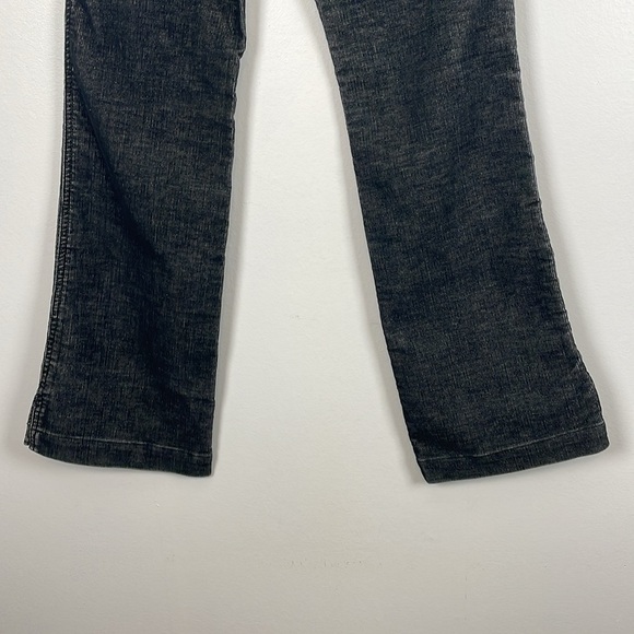 Express Stretch Womens 1/2 Corduroy Flare Wide Leg 4 Pocket Black Casual Pants - Picture 7 of 9